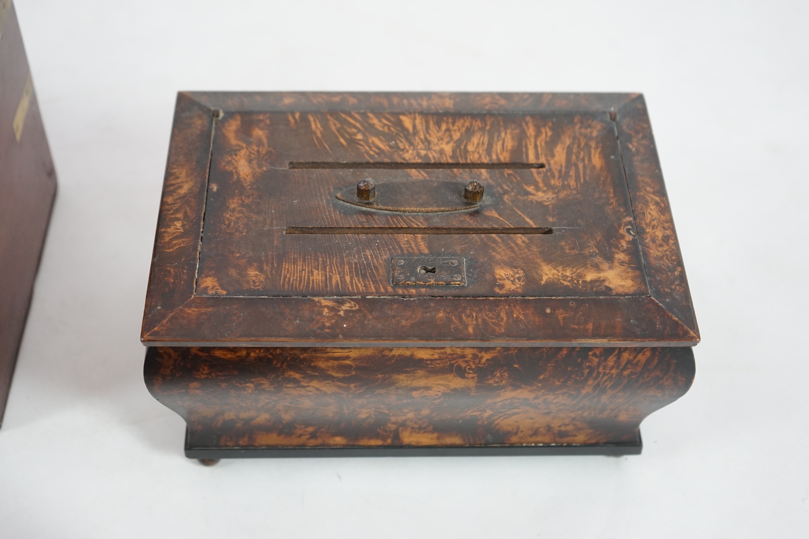 An early Victorian brass bound mahogany apothecary chest